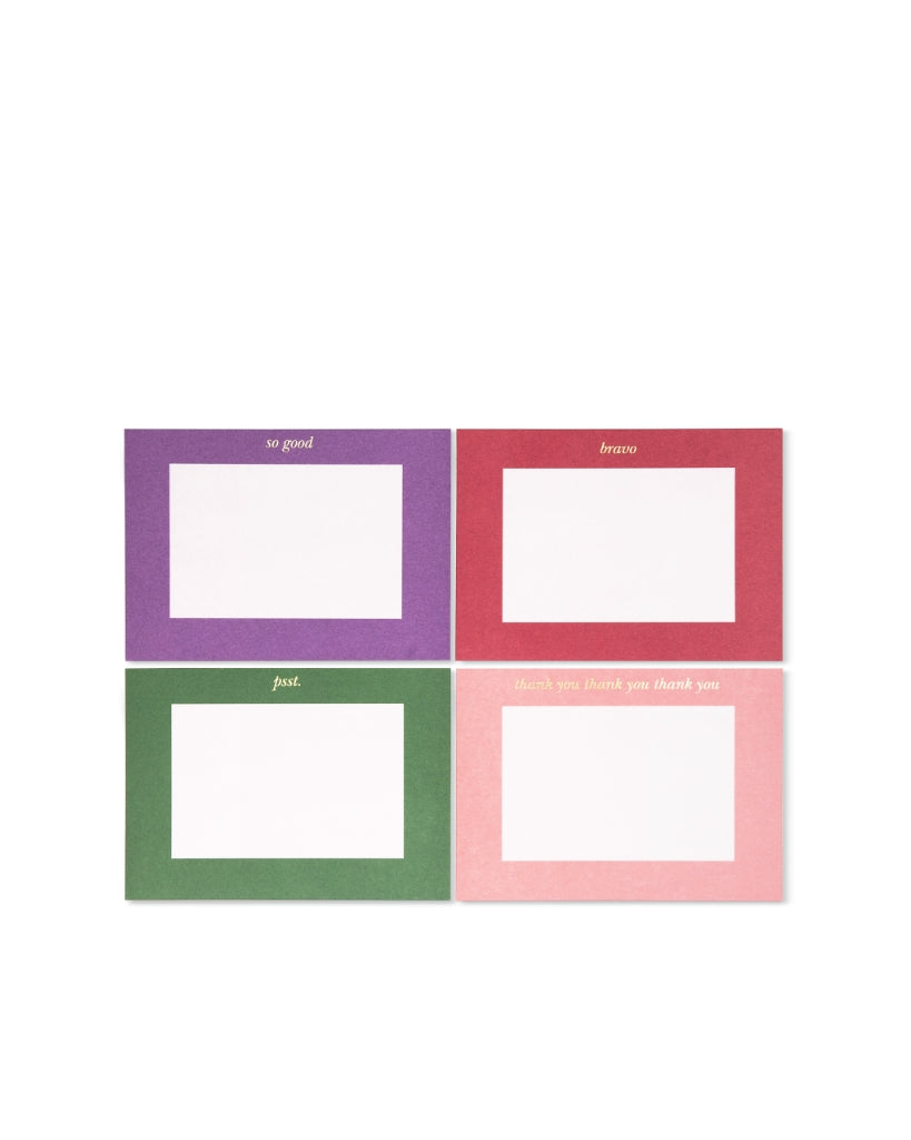Memo Notecard Set - Assorted