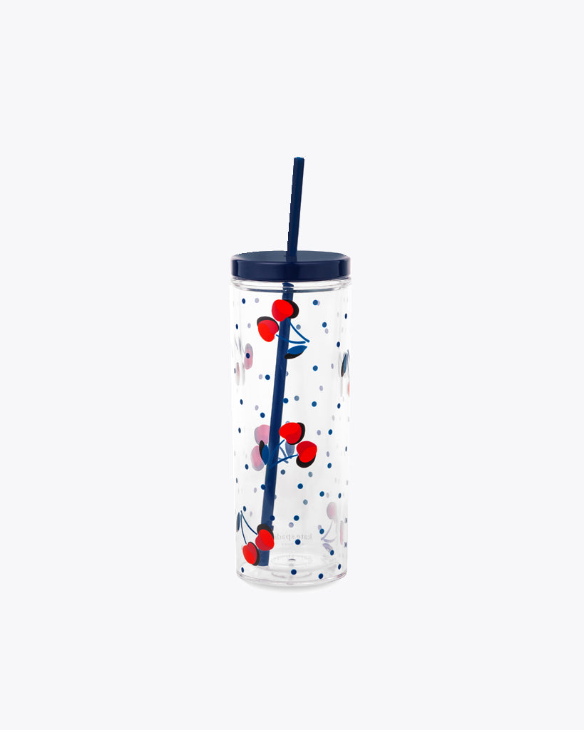 Sip Sip Tumbler - Vintage Cherry Dot