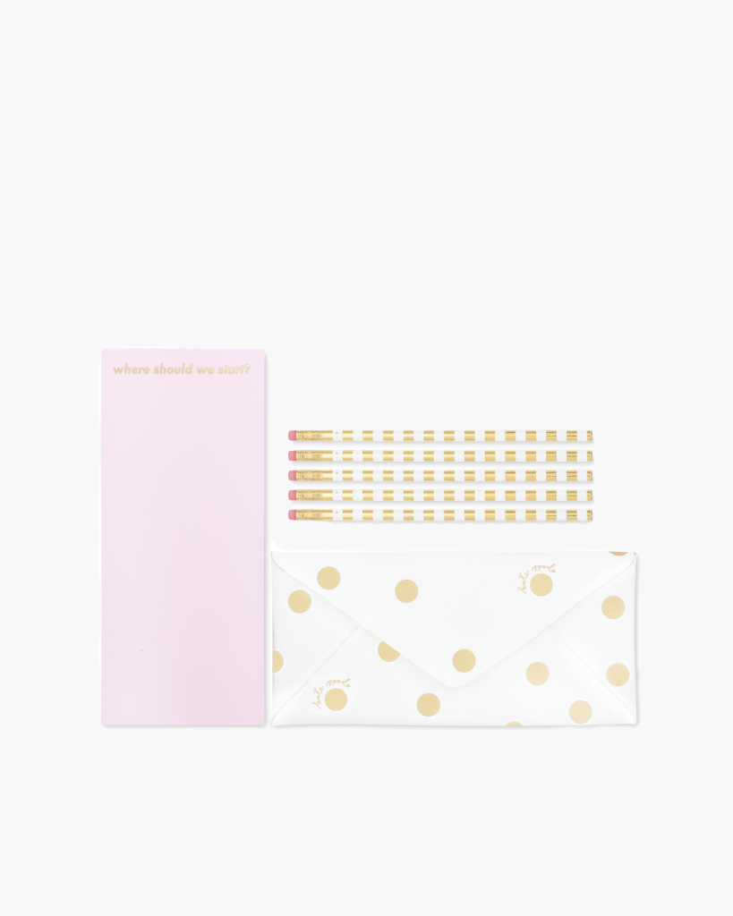 Envelope Pencil Pouch - Gold Dot