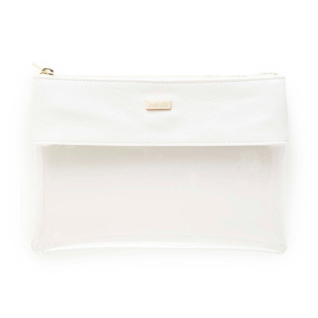 Peekaboo Clutch - White / Clear