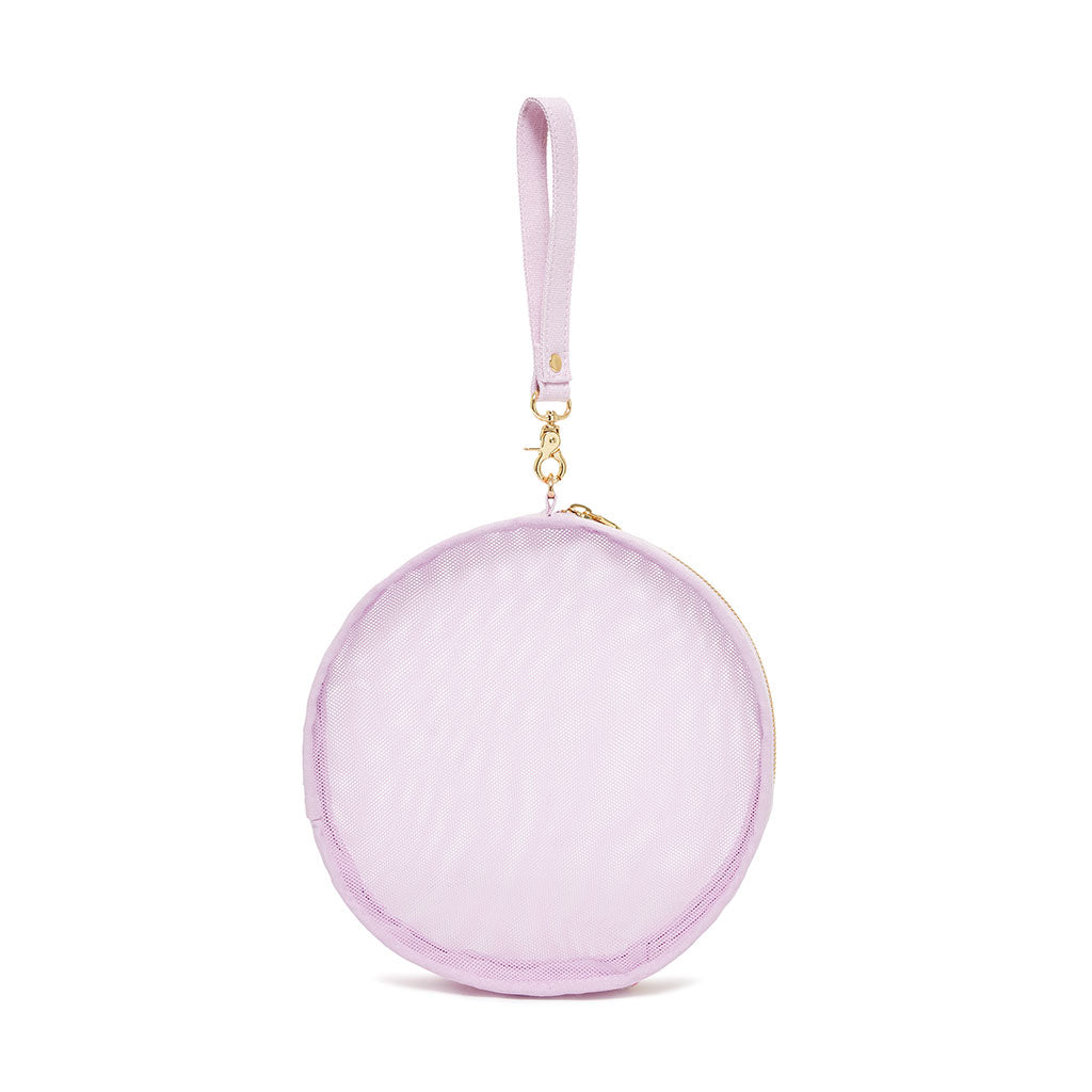 Seeing Things Circle Clutch - Lilac Mesh