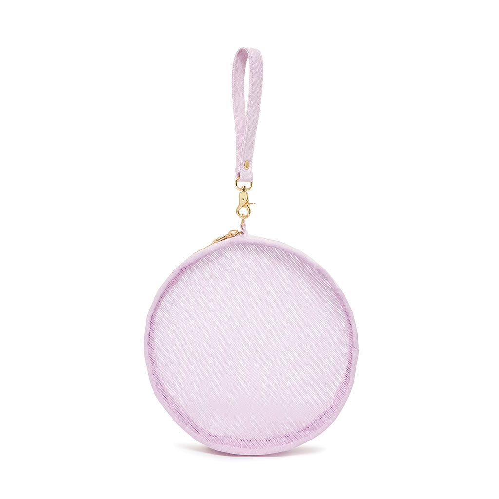 Seeing Things Circle Clutch - Lilac Mesh