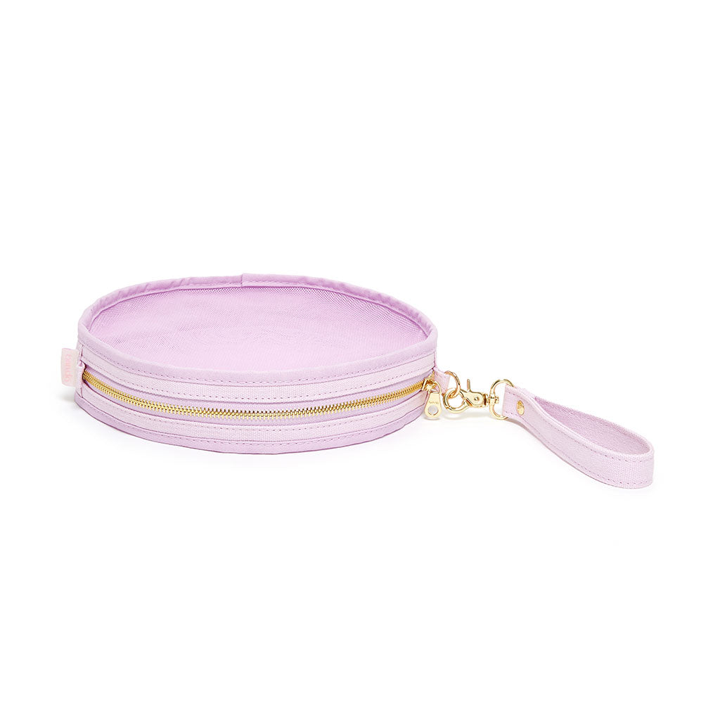 Seeing Things Circle Clutch - Lilac Mesh