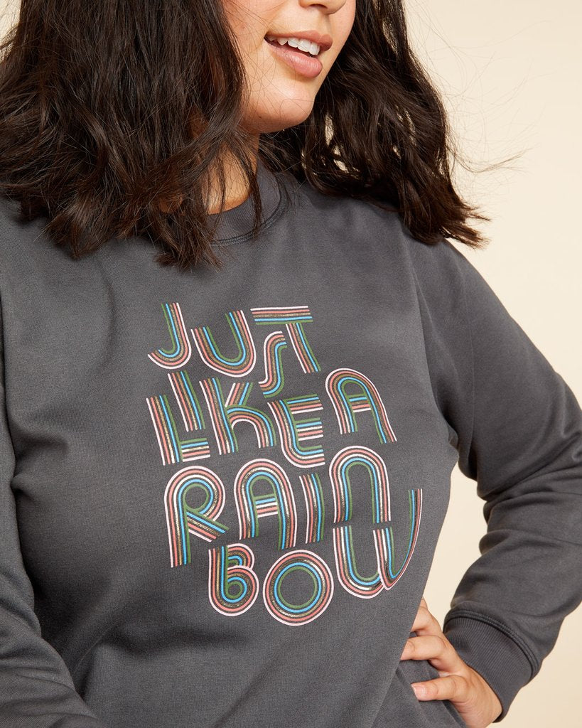 Sweatshirt - Just Like A Rainbow (Vintage Black)