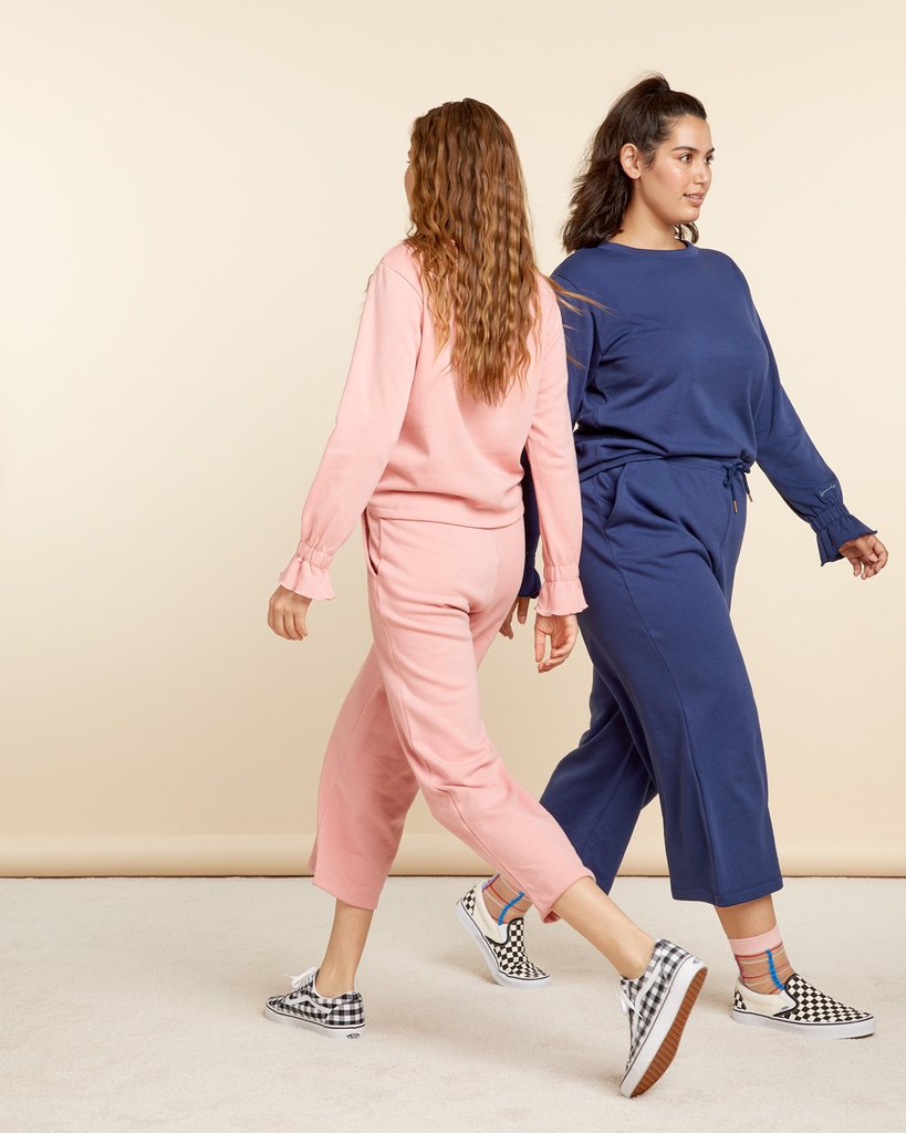 Ruffle Sweatshirt - True Navy