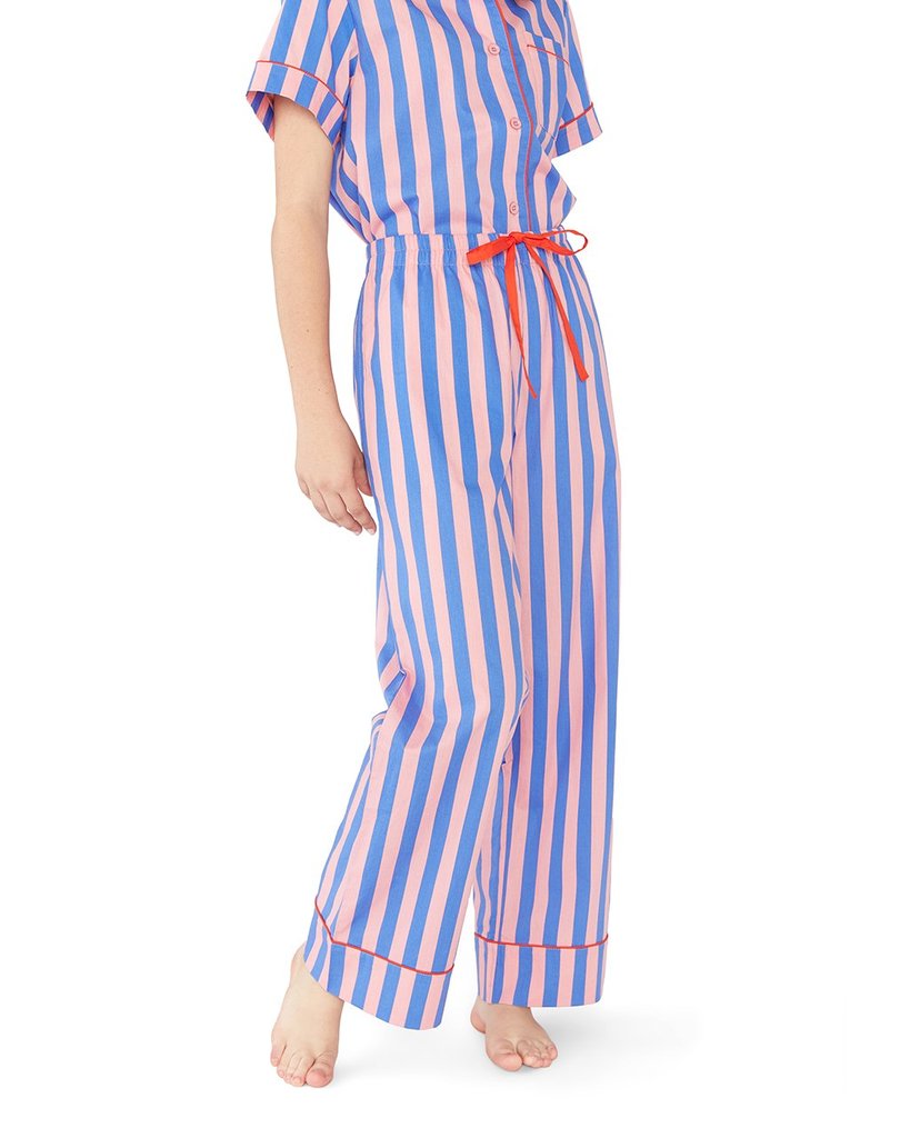 Leisure Club - Indigo & Sleepy Pink Sleep Pant