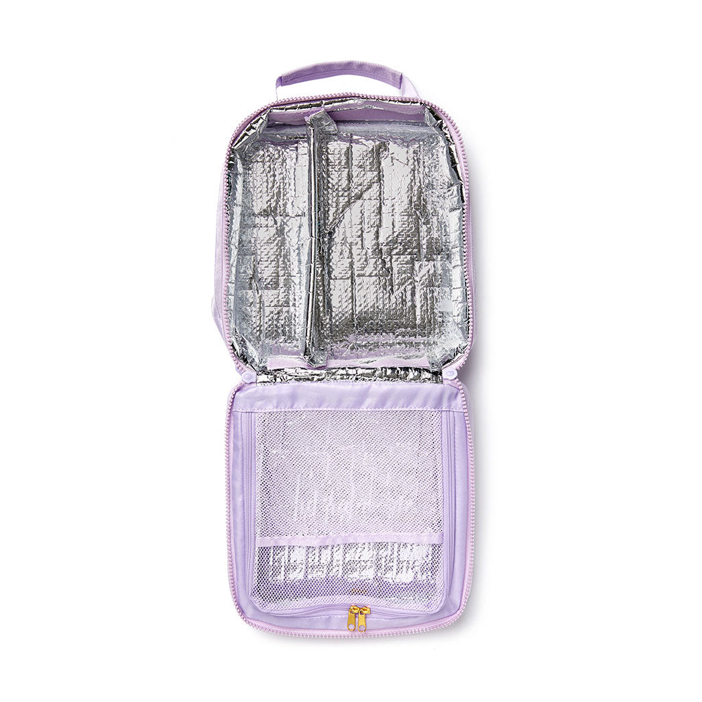 What's For Lunch? Square Lunch Bag - Lilac