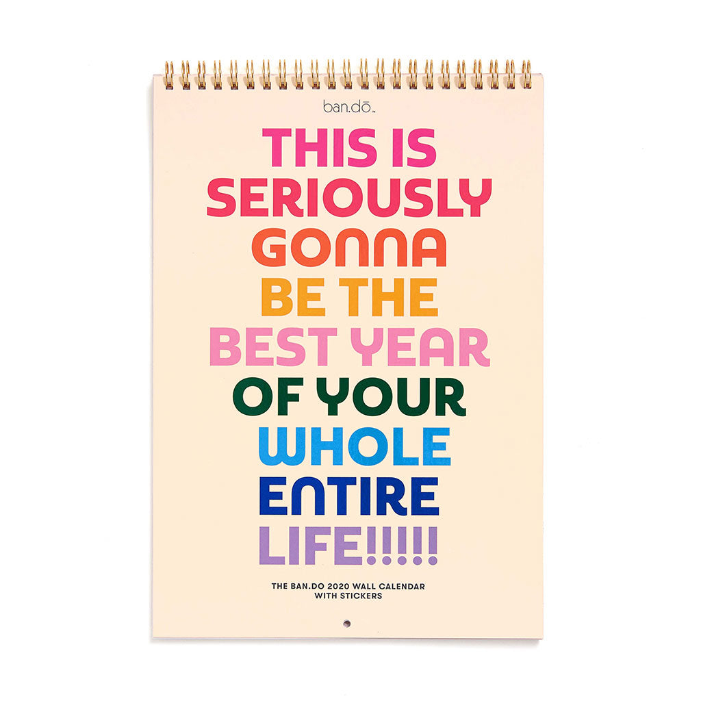 2020 Best Year Ever Wall Calendar - Rainbow
