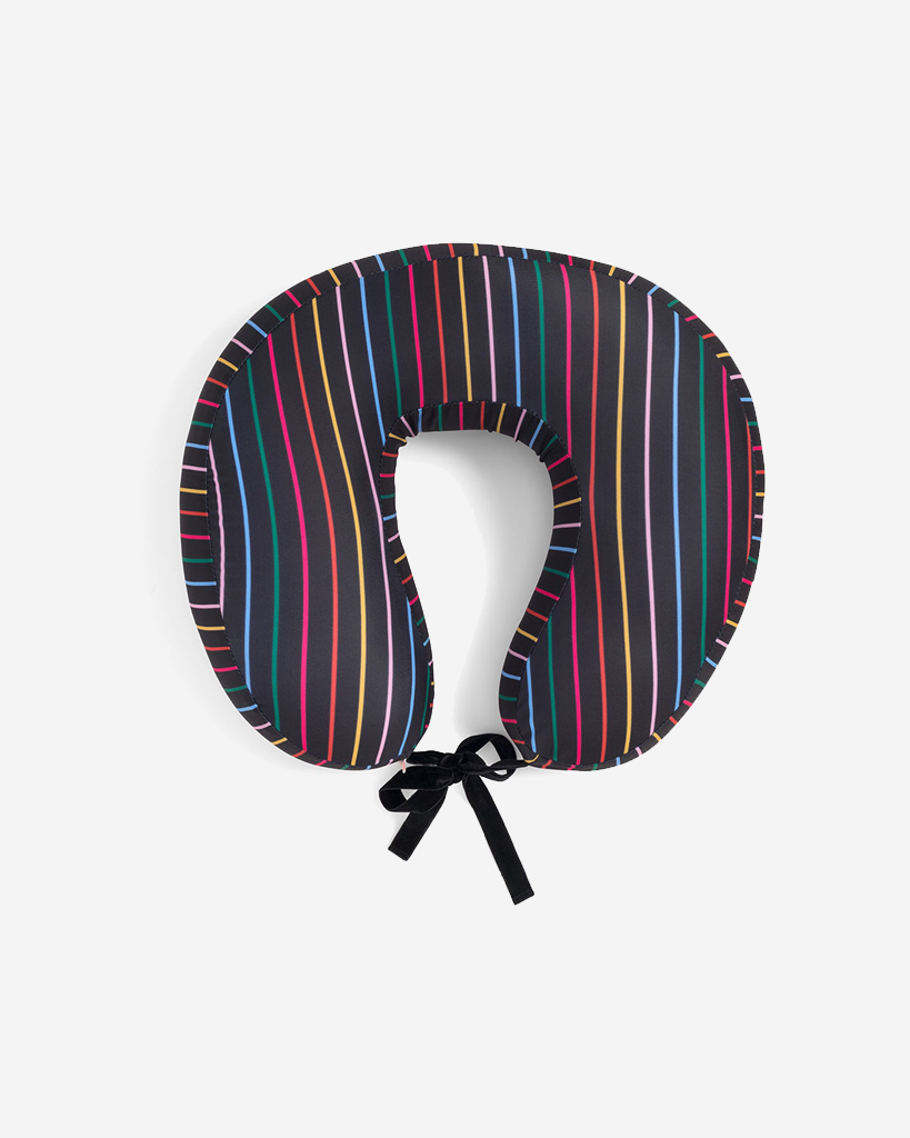 The Getaway Travel Pillow - Disco Stripe