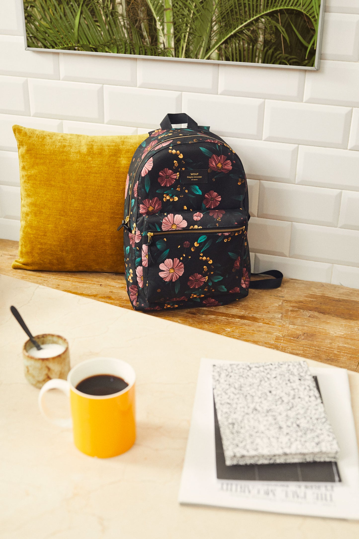 Backpack - Black Flowers
