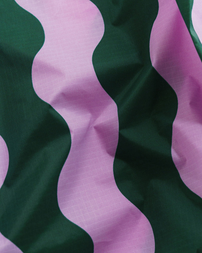 Baby Reusable Bag - Pink & Green Wavy Stripe