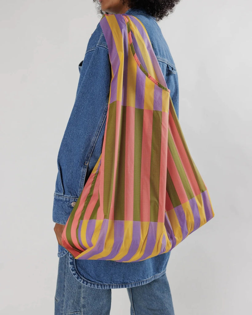 Big Reusable Bag - Sunset Quilt Stripe