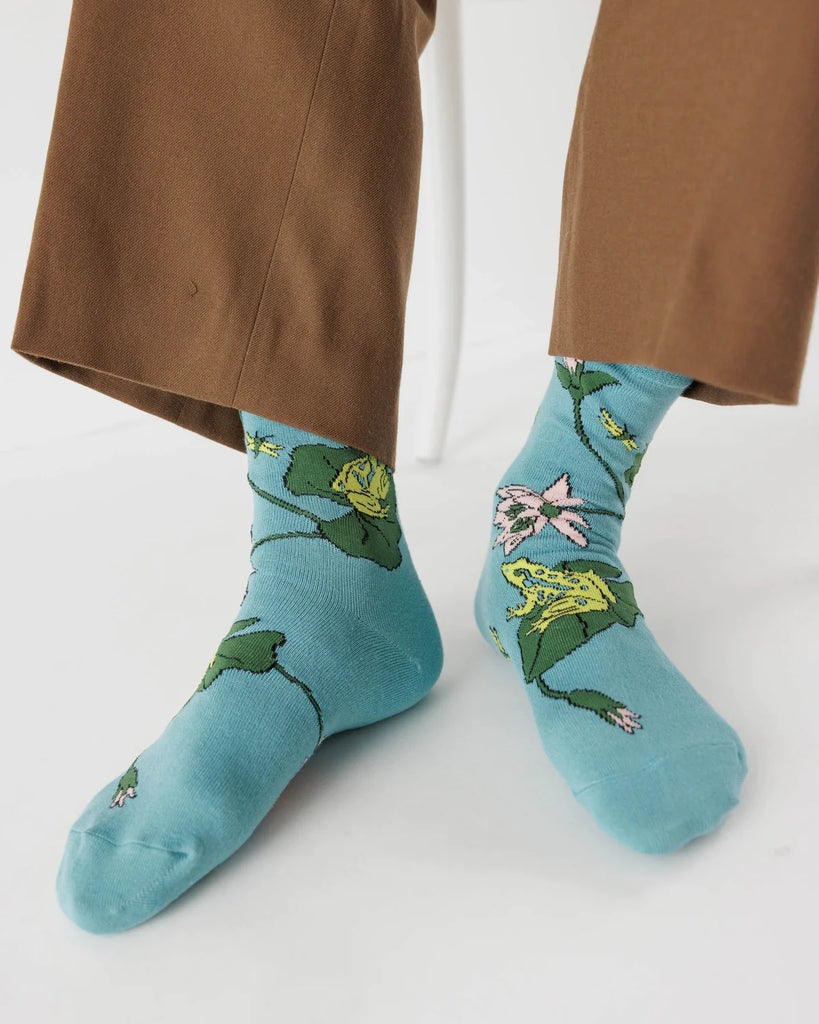 Crew Socks - Lotus Frog