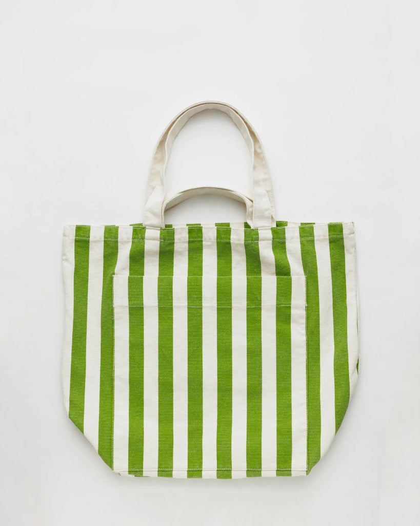 Giant Tote Bag - Green Awning Stripe