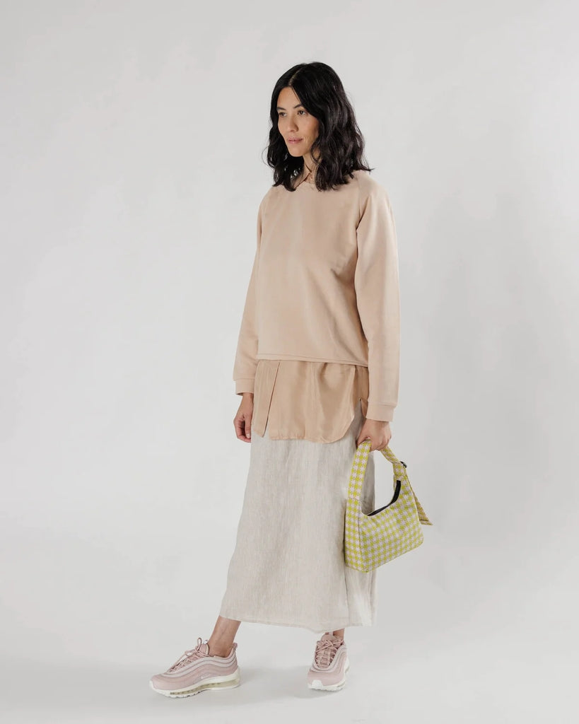 Mini Nylon Shoulder Bag - Pink Pistachio Pixel Gingham