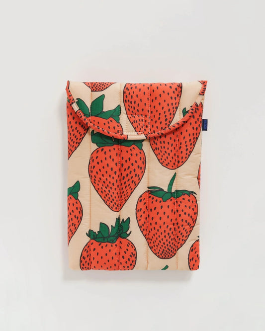 Puffy Laptop Sleeve - Strawberry