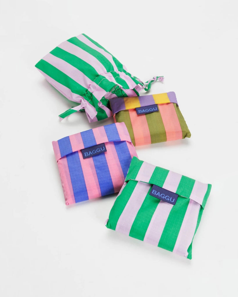 Standard Reusable Bags Set of 3 - Awning Stripes