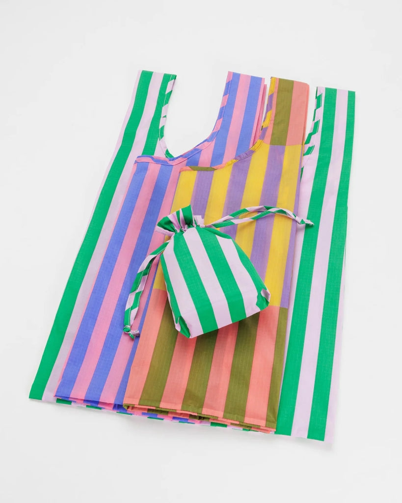 Standard Reusable Bags Set of 3 - Awning Stripes