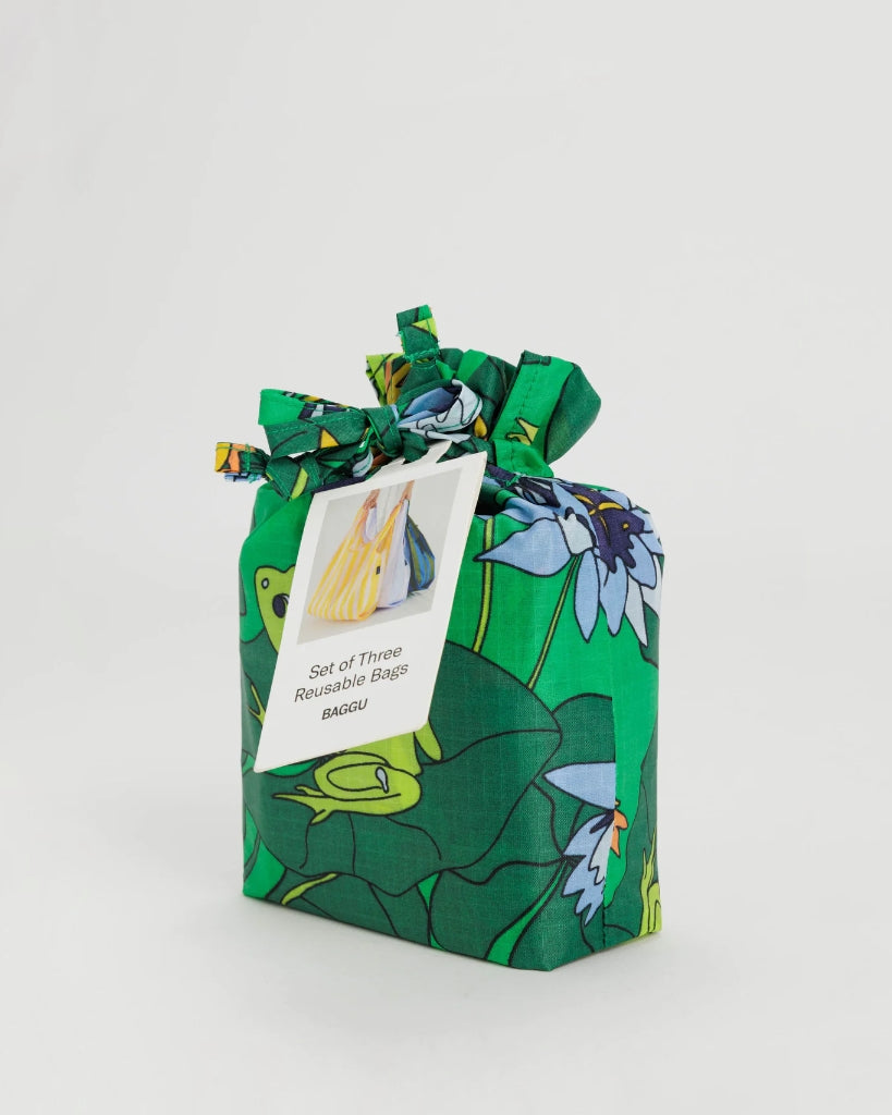 Standard Reusable Bags Set of 3 - Pond Friends