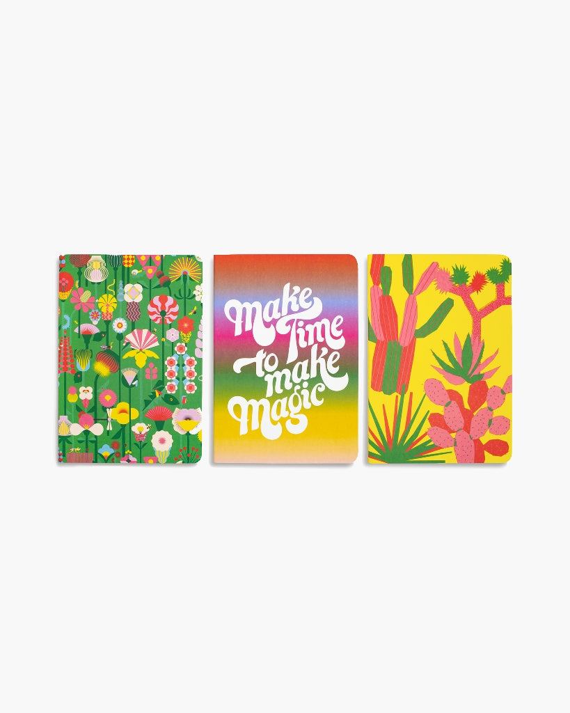 Hold That Thought Notebook Set - Geometric Flowers
