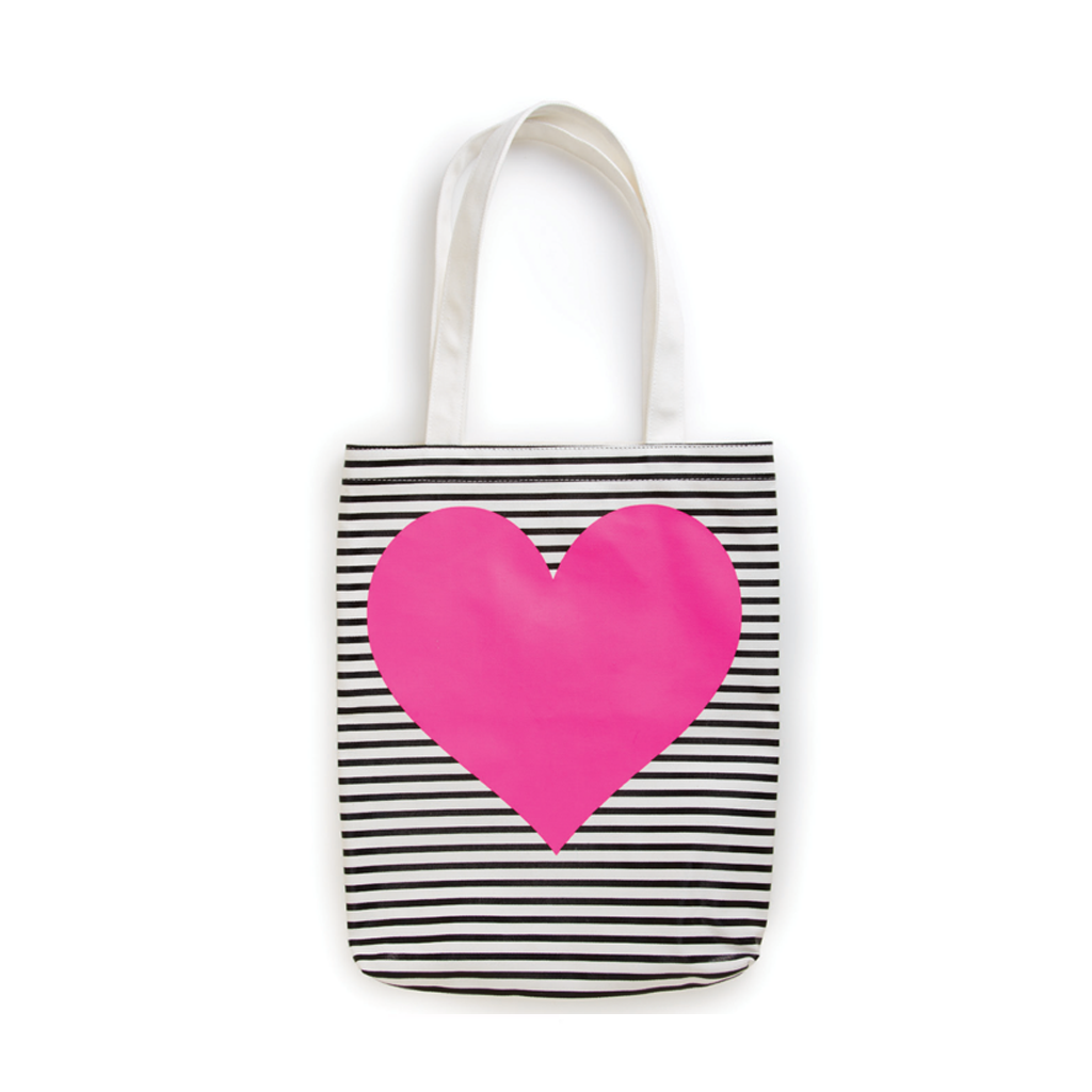Canvas Tote - Heart + Stripes