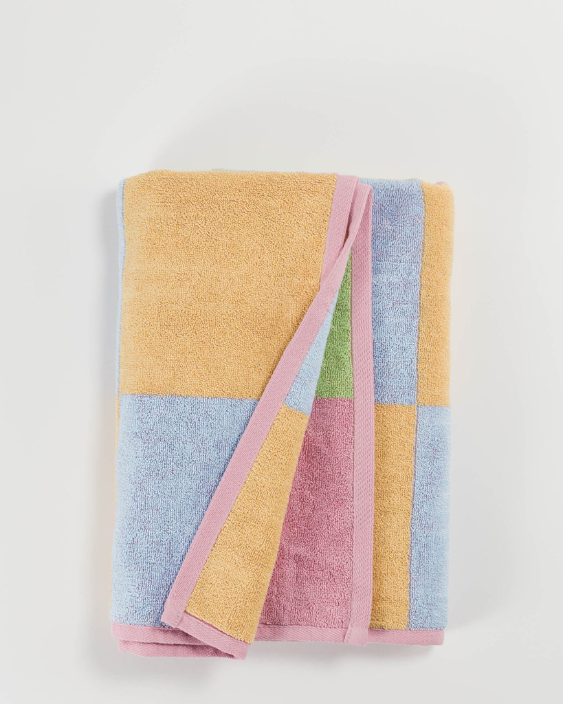 Bath Towel - Stucco Multicheck