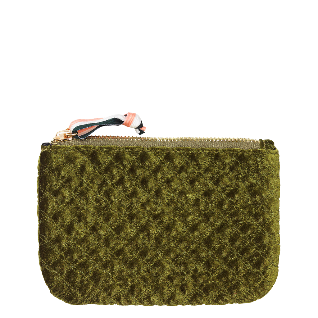 Lura Velvet Pouch - Forest Night