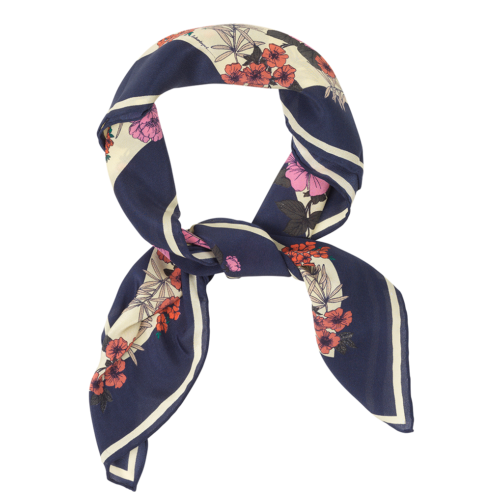 Silk Scarf Nerine - French Vanilla