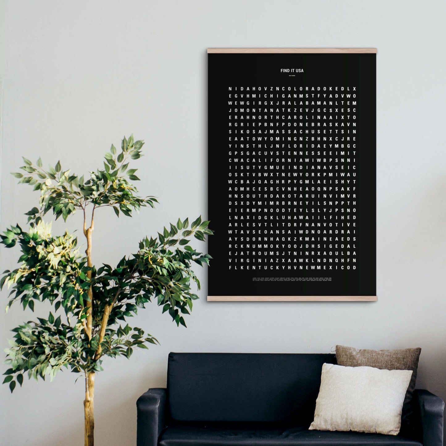 Find It USA Travel Map Poster