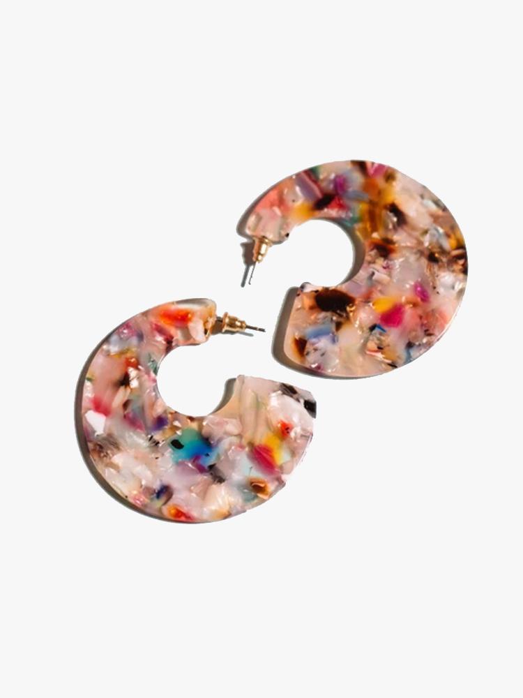 Adella Resin Earrings - Rosado