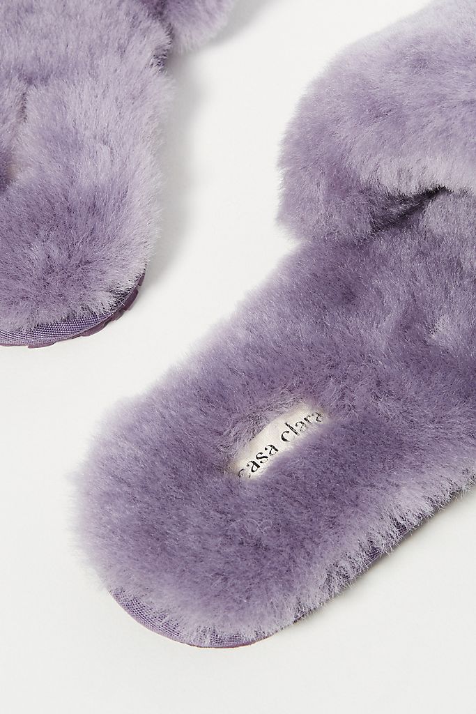 Frankie Shearling Slippers - Lilac