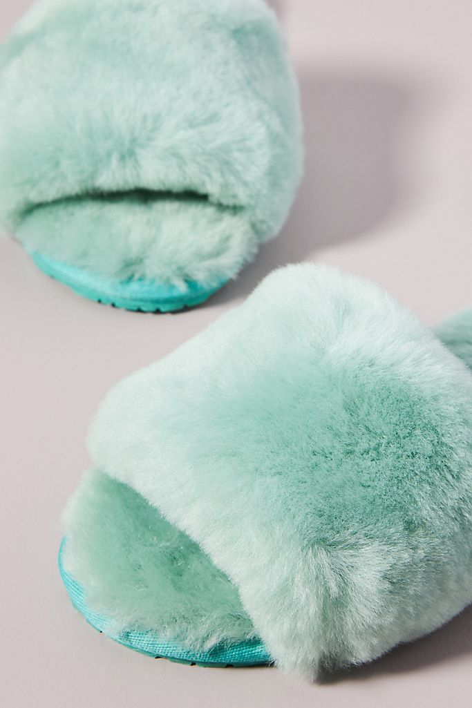 Frankie Shearling Slippers - Mint