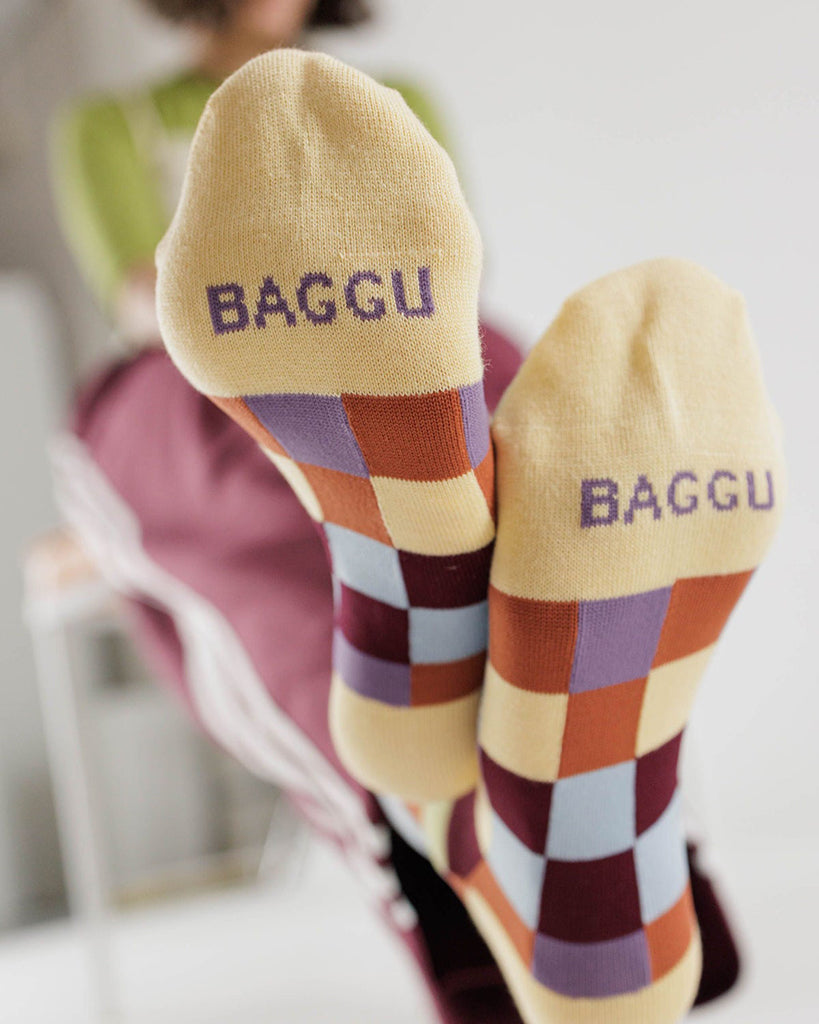 Crew Socks - Check Multi