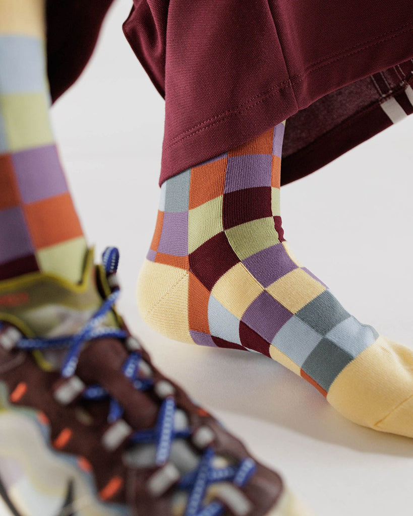 Crew Socks - Check Multi