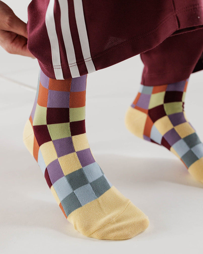 Crew Socks - Check Multi