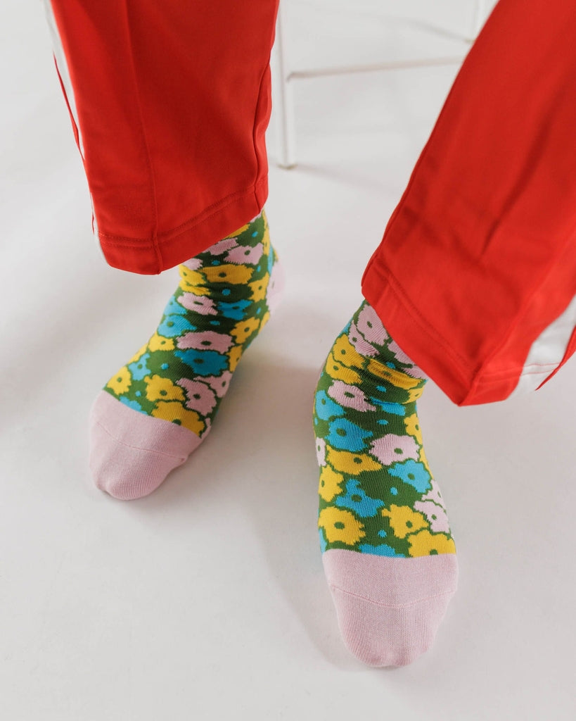 Crew Socks - Flowerbed