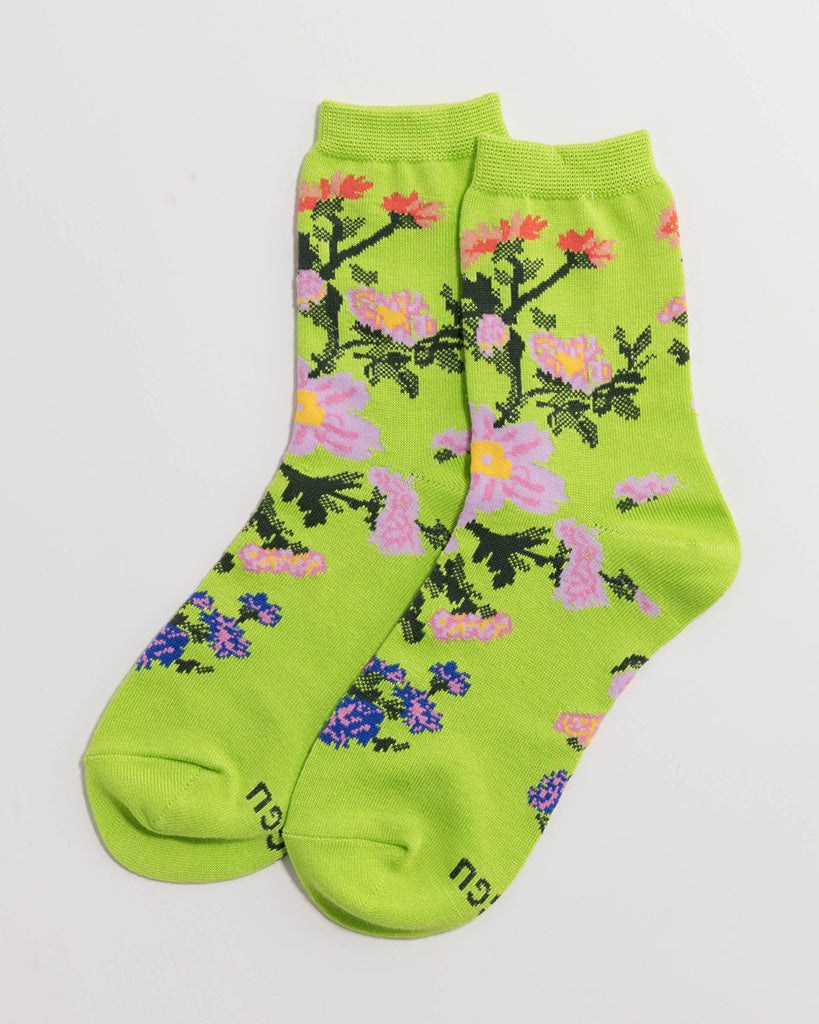 Crew Socks - Lime Rose