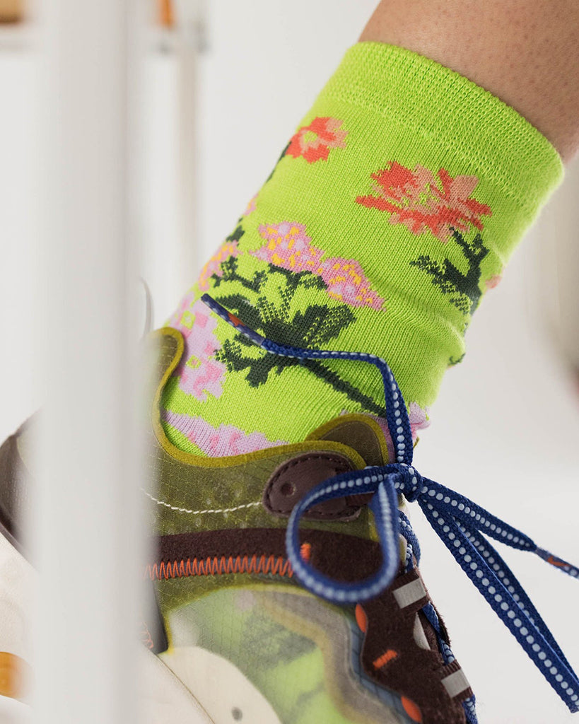 Crew Socks - Lime Rose