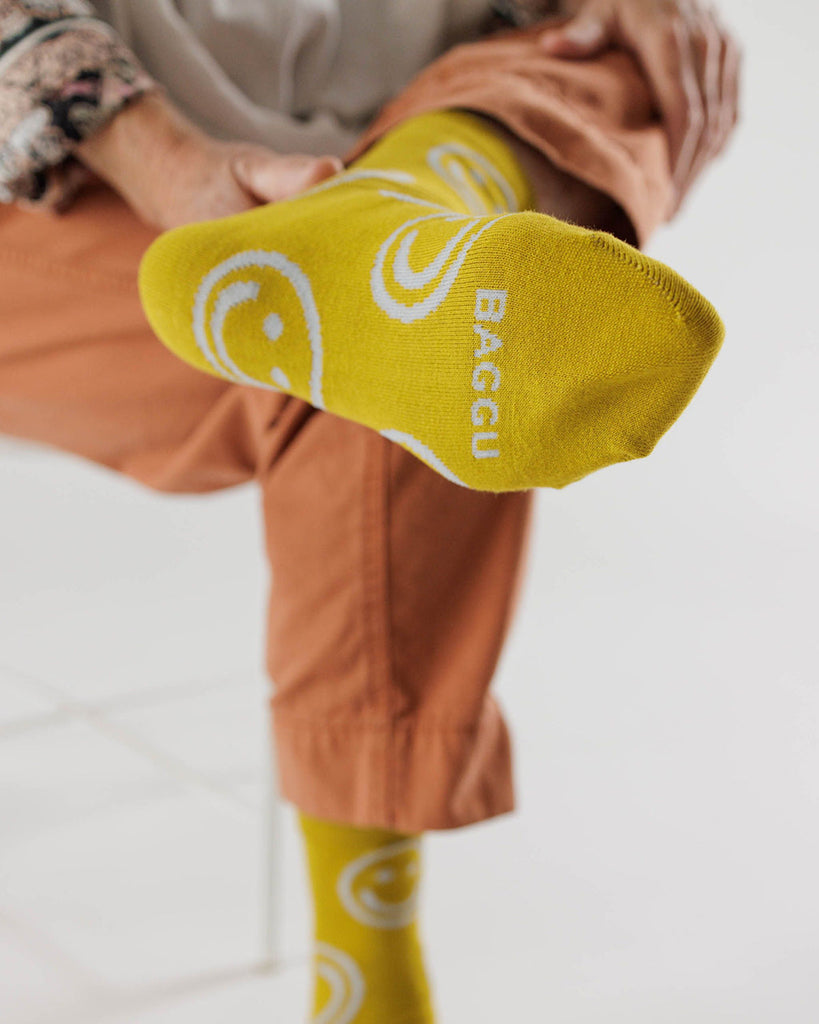 Crew Socks - Happy Ochre