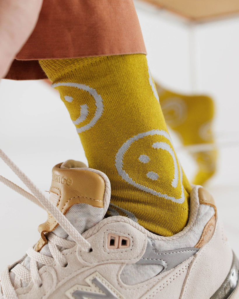 Crew Socks - Happy Ochre