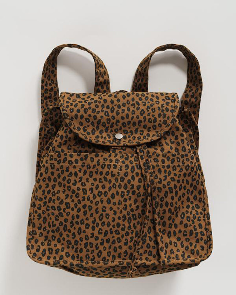 Drawstring Backpack - Nutmeg Leopard
