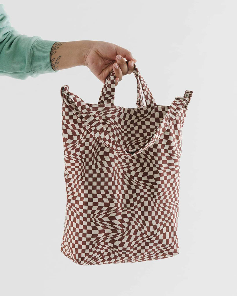 Duck Bag - Maroon Trippy Checker