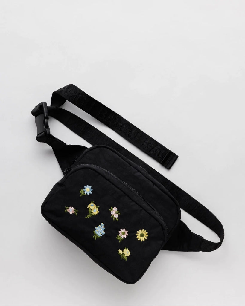 Fanny Pack - Black Ditsy Floral