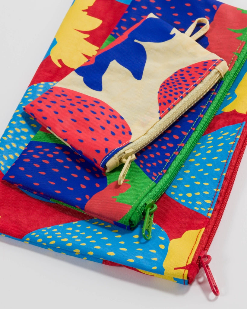 Flat Pouch Set - Electric Strawberries