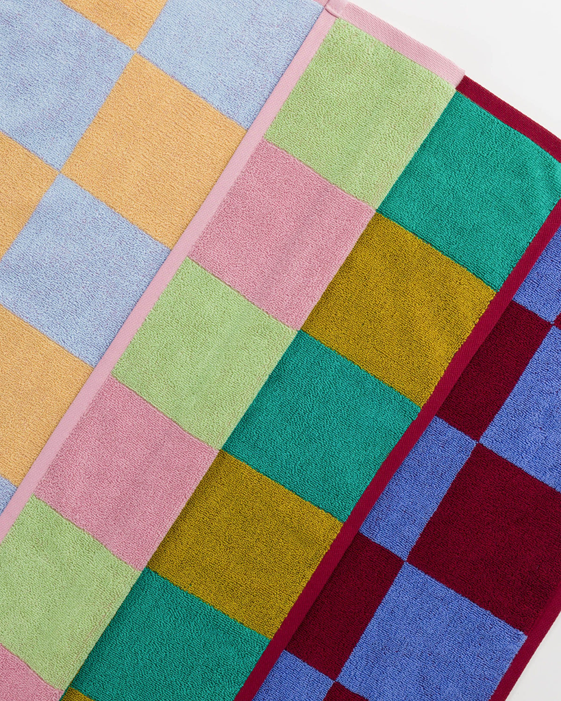 Hand Towel Set Of Two - Checks On Checks