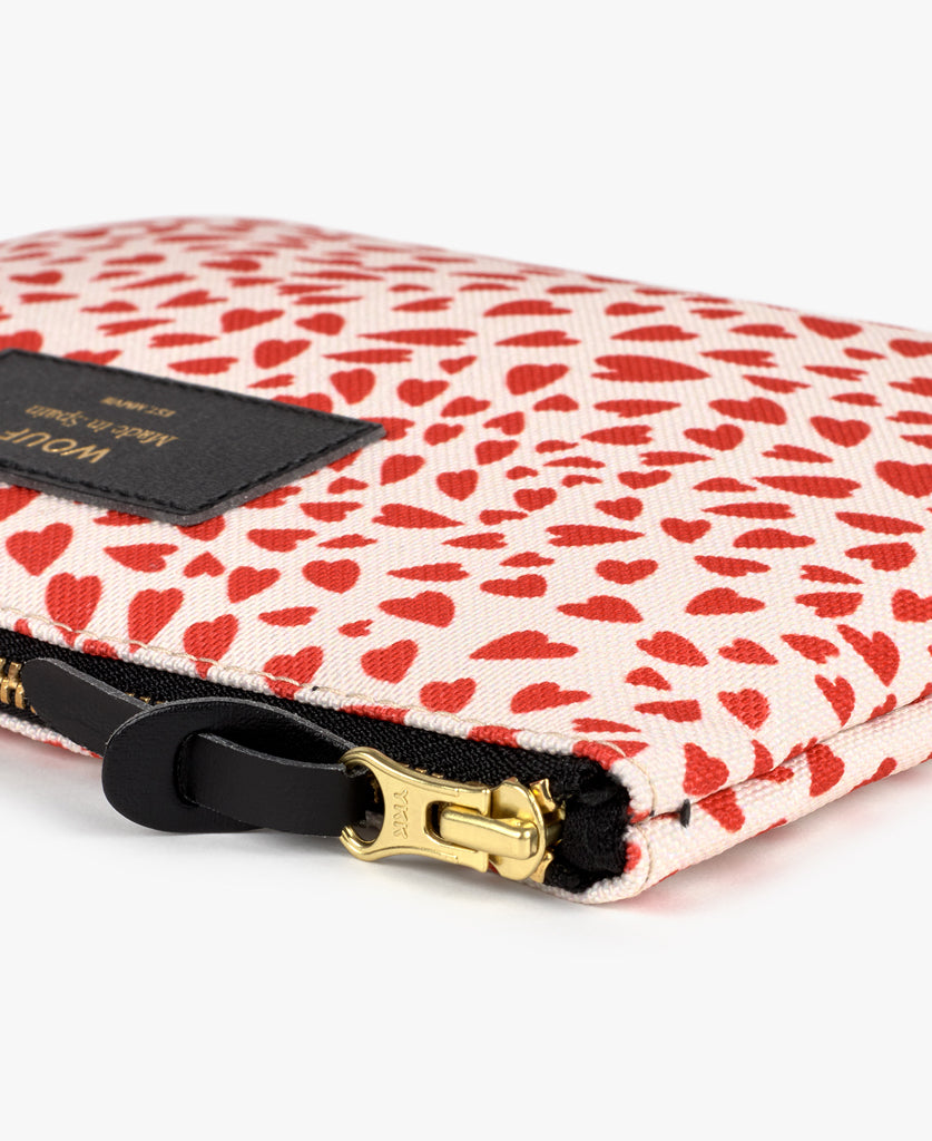Pouch Bag - White Hearts