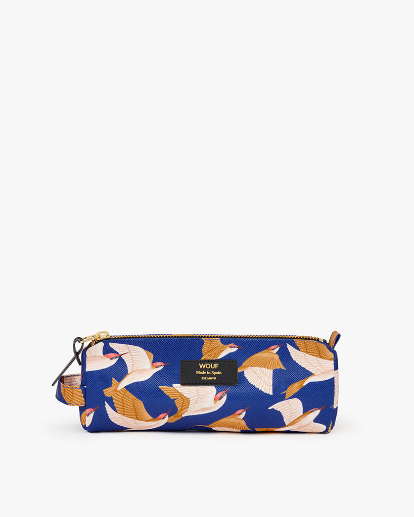 School Pencil Case - Blue Birds