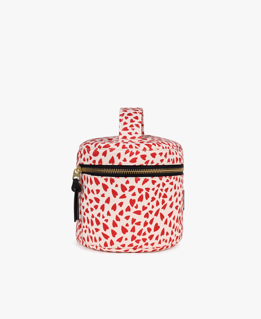 Make-Up Bag - White Hearts