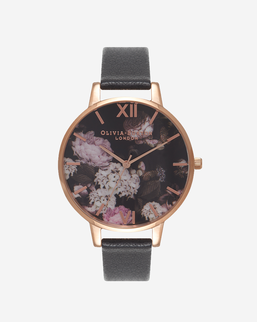Signature Florals - Black & Rose Gold
