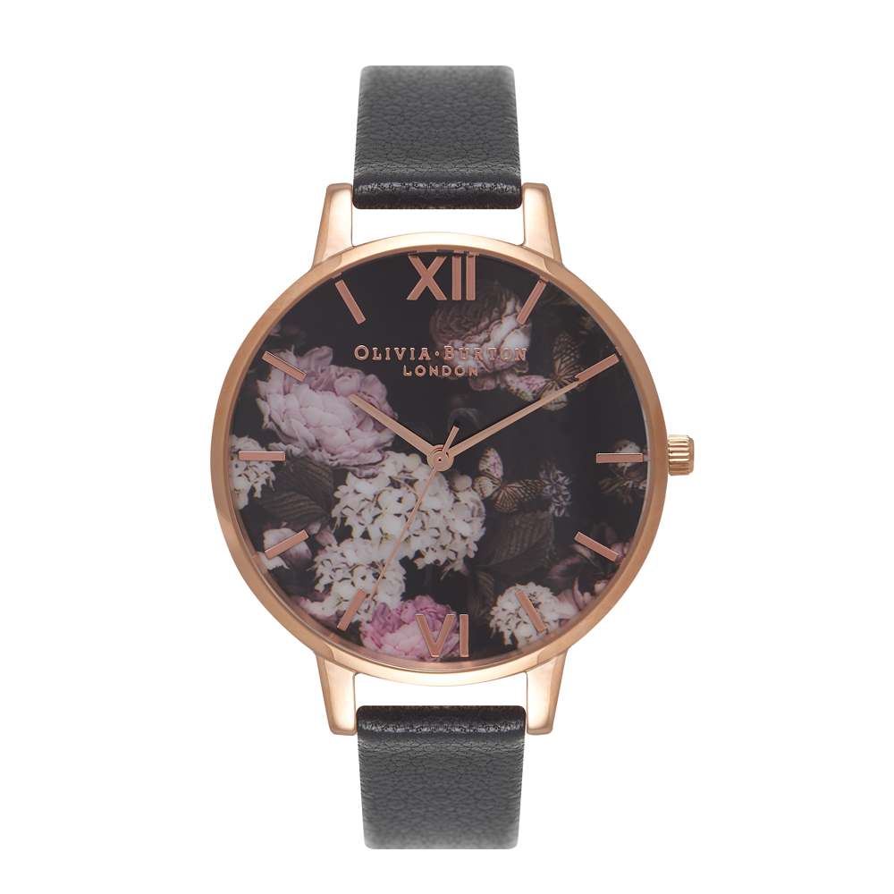 Signature Florals - Black & Rose Gold